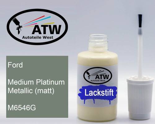 Ford, Medium Platinum Metallic (matt), M6546G: 20ml Lackstift, von ATW Autoteile West.